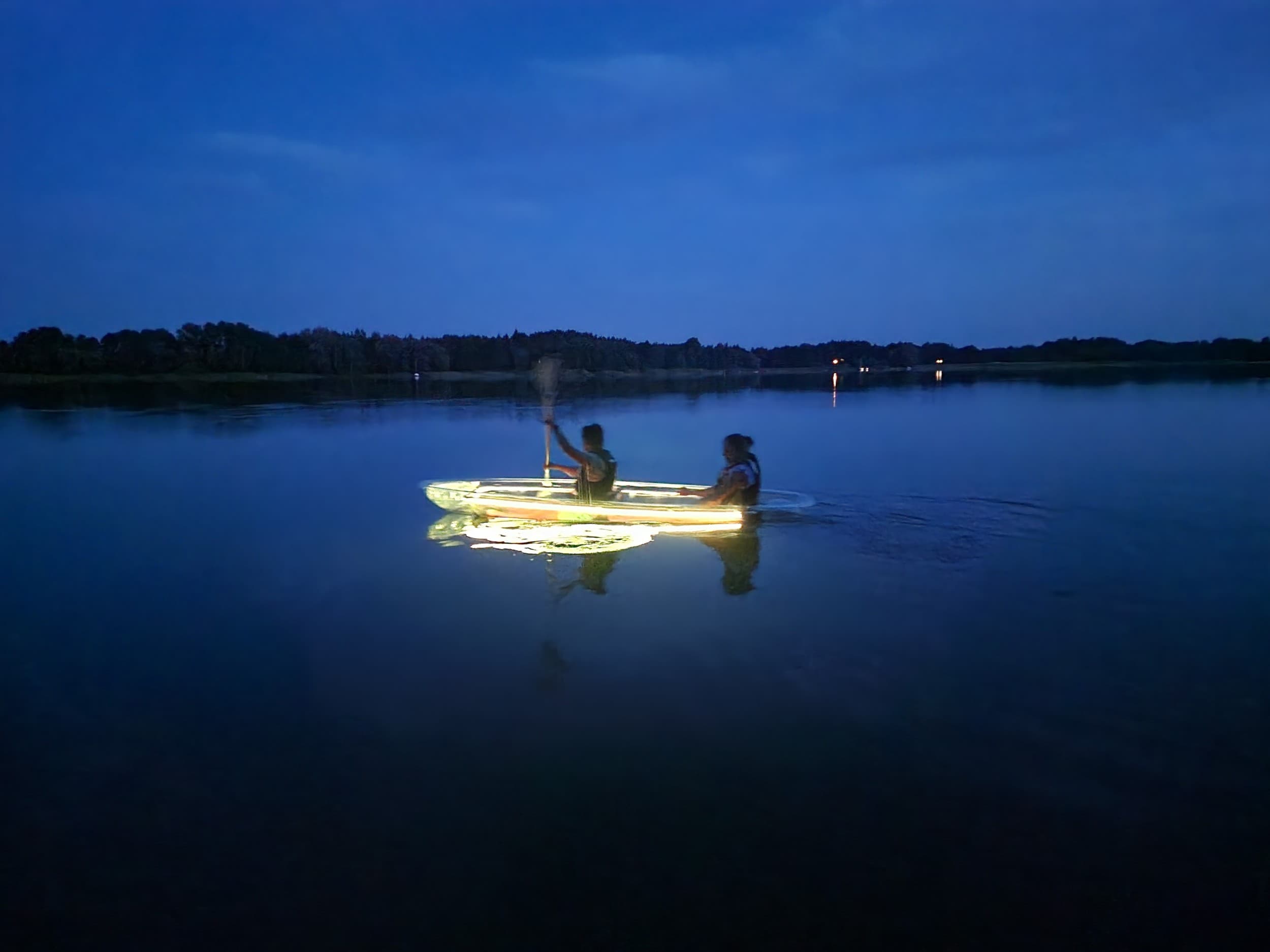 Nocne Pływanie Niewidzialnym Kajakiem dla Dwojga (4 godziny) | Potołówek | Wyjątkowy Prezent