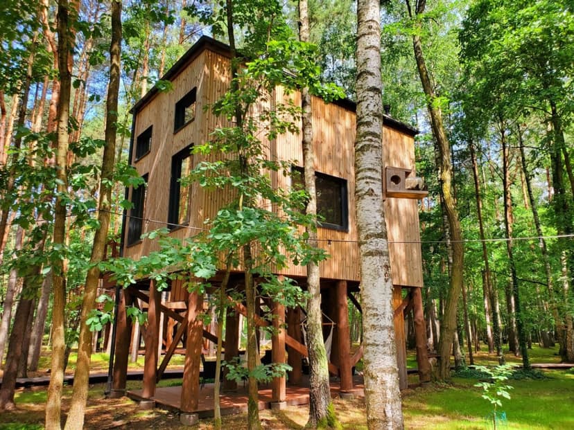Weekendowy Pobyt w Domku na Drzewie (2 Noce, 2 Osoby) | Tree Houses Olszanka | Olszanka