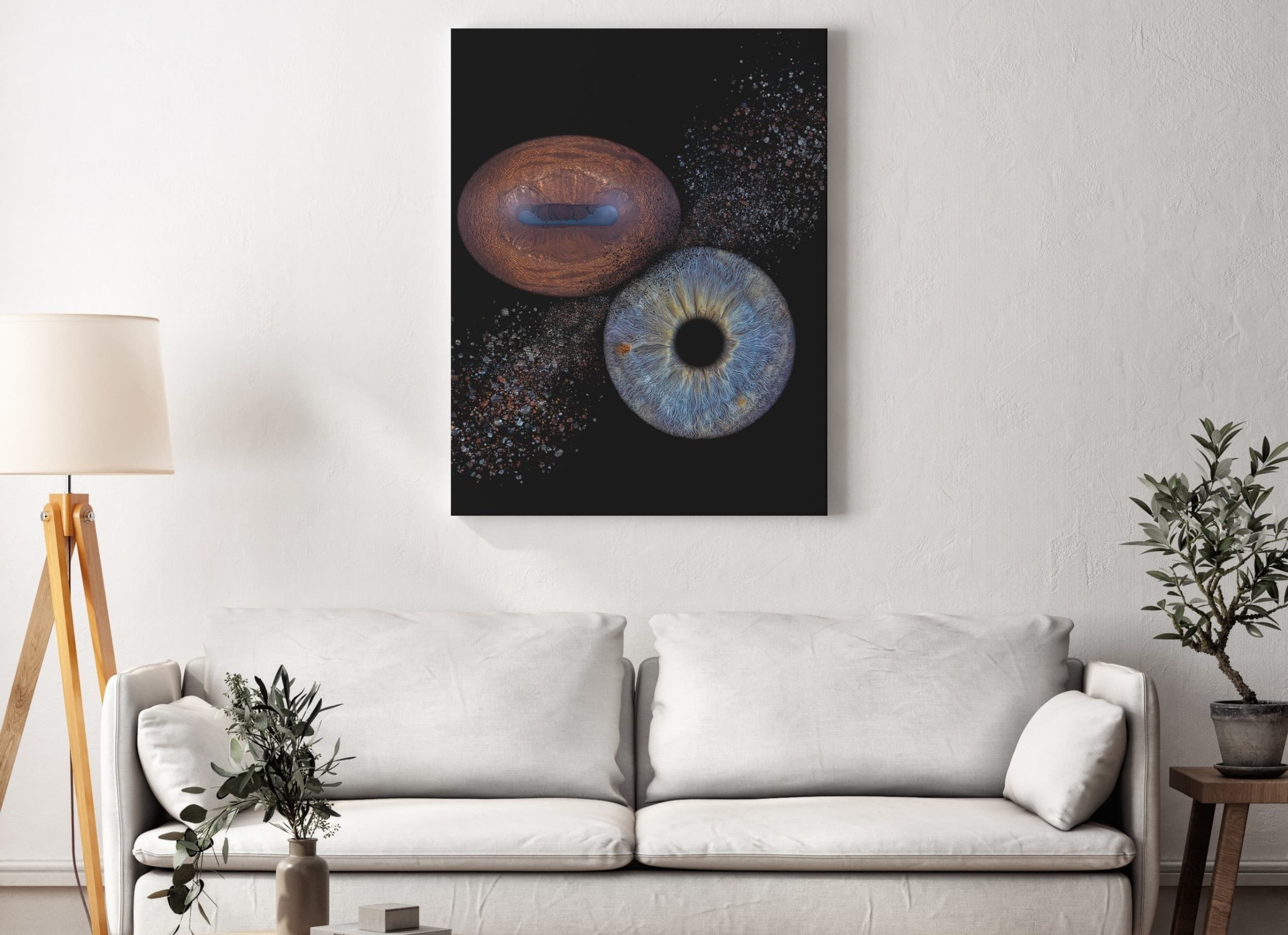 Artystyczne Zdjęcie Tęczówek Oczu z Twoim Pupilem – Format 30x30 cm | Poznań  | Wyjątkowy Prezent