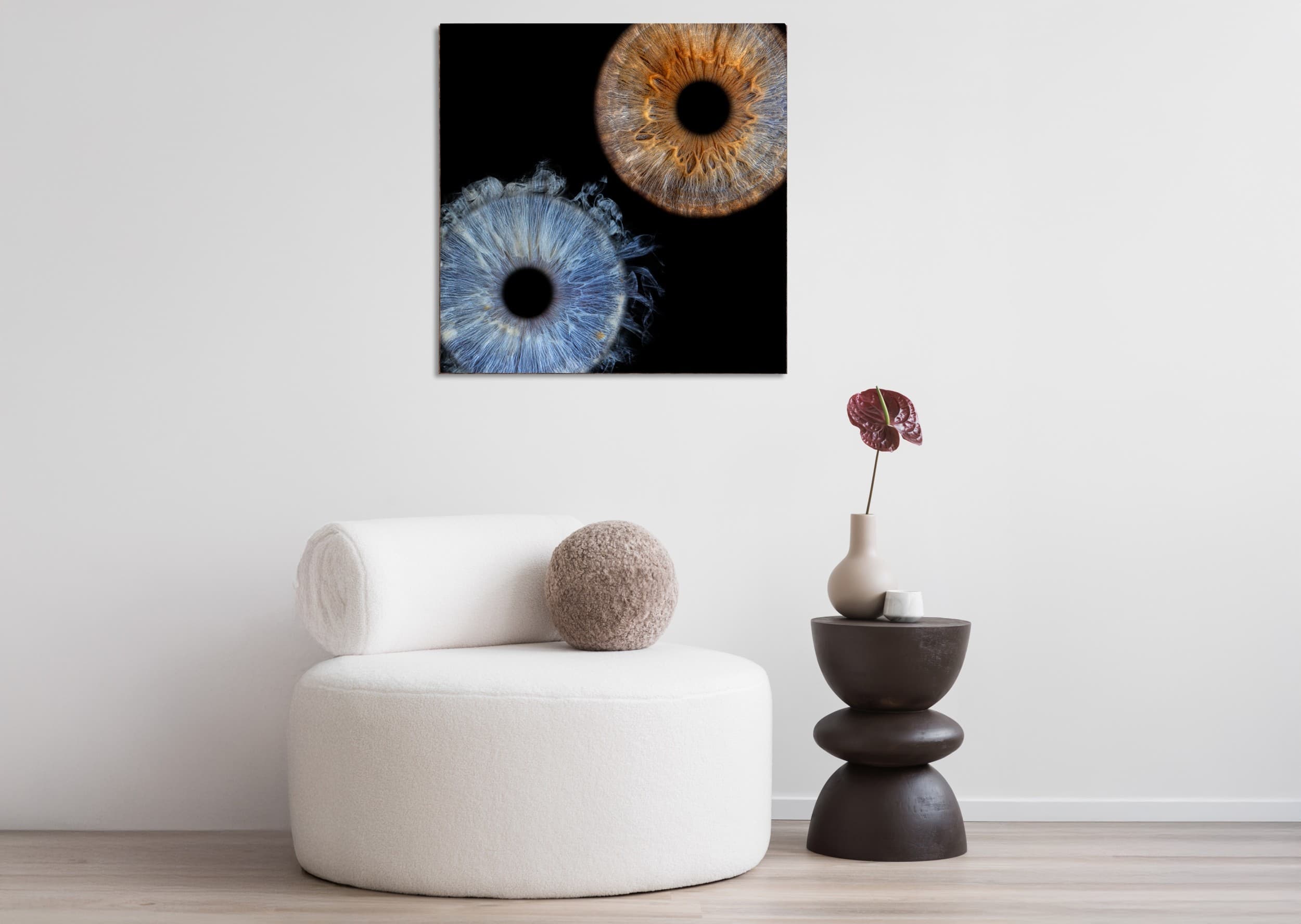 Artystyczne Zdjęcie Tęczówek Oczu dla Dwojga Premium – Format 30x30 cm | Poznań  | Wyjątkowy Prezent