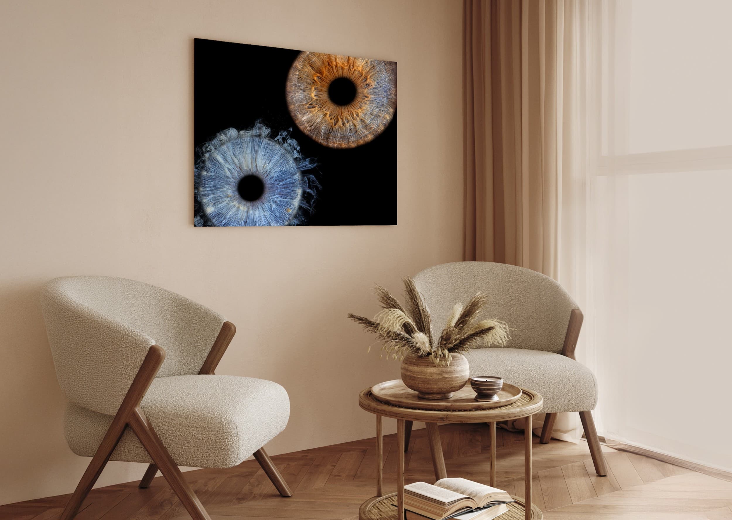 Artystyczne Zdjęcie Tęczówek Oczu dla Dwojga Premium – Format 60x40 cm | Poznań | Wyjątkowy Prezent