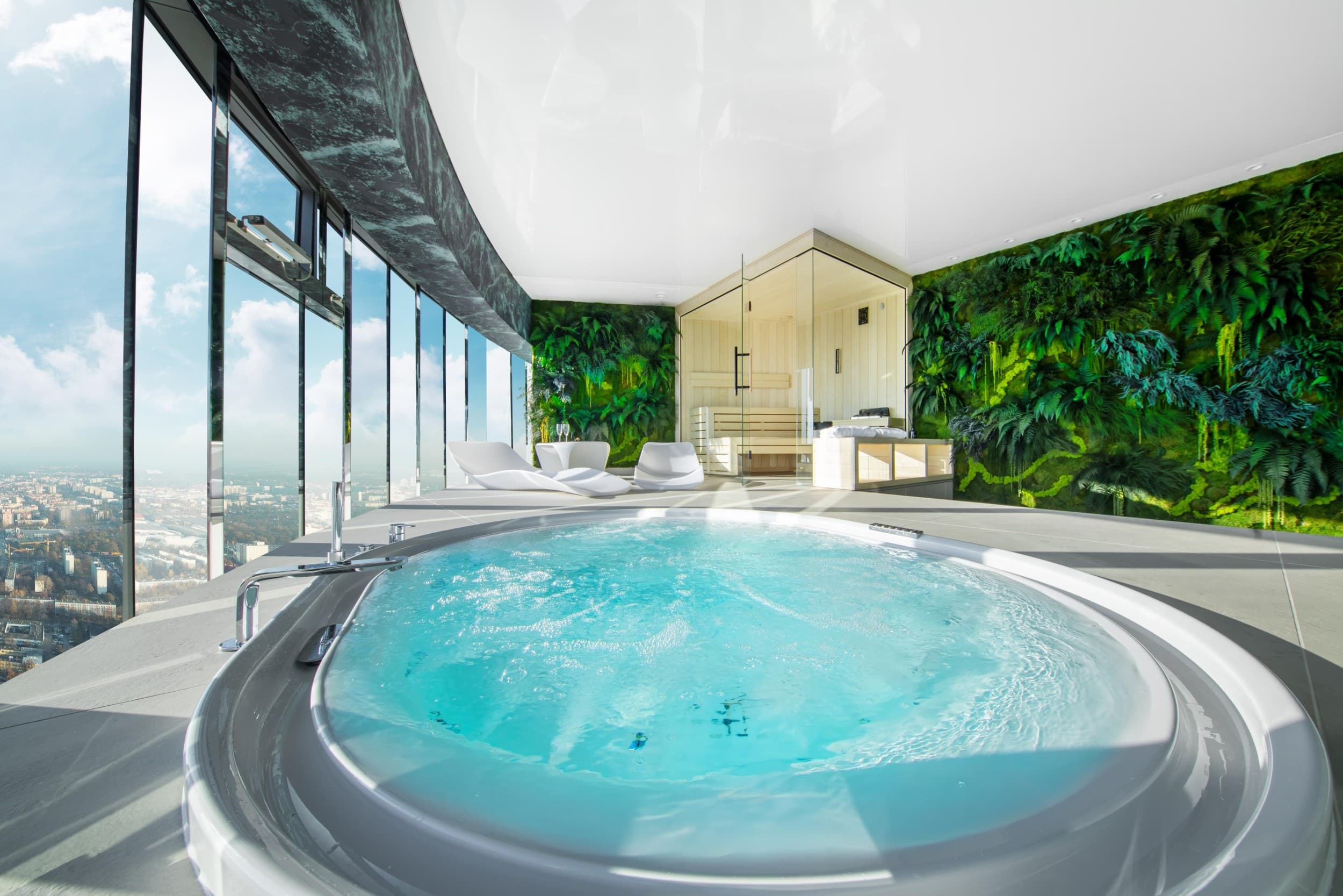 Luksusowy Pobyt w Apartamencie z Jacuzzi i Sauną (1 Noc, 1-2 Osoby) | Apartamenty Sky Tower | Wrocław
