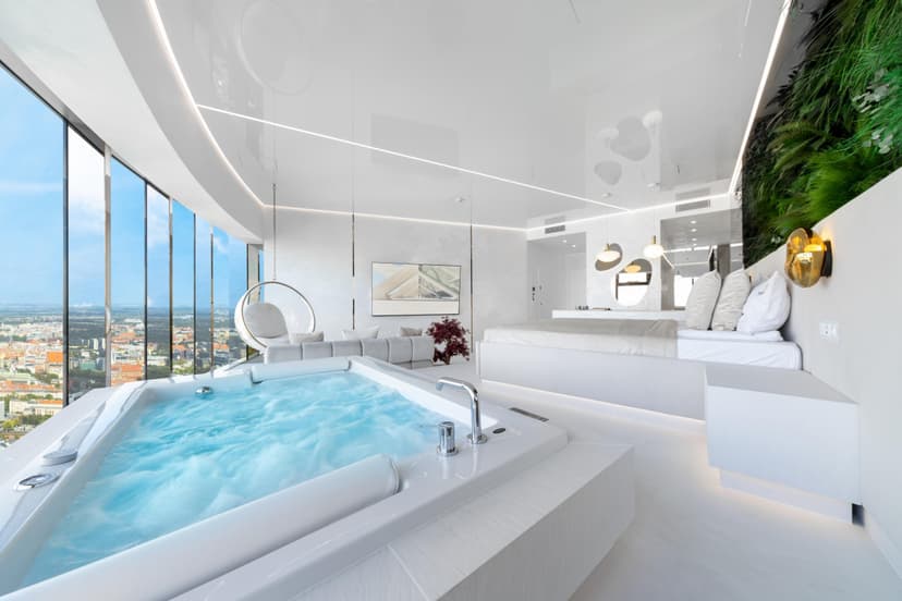 Luksusowy Pobyt w Apartamencie z Jacuzzi (1 Noc, 1-2 Osoby) | Apartamenty  Sky Tower | Wrocław