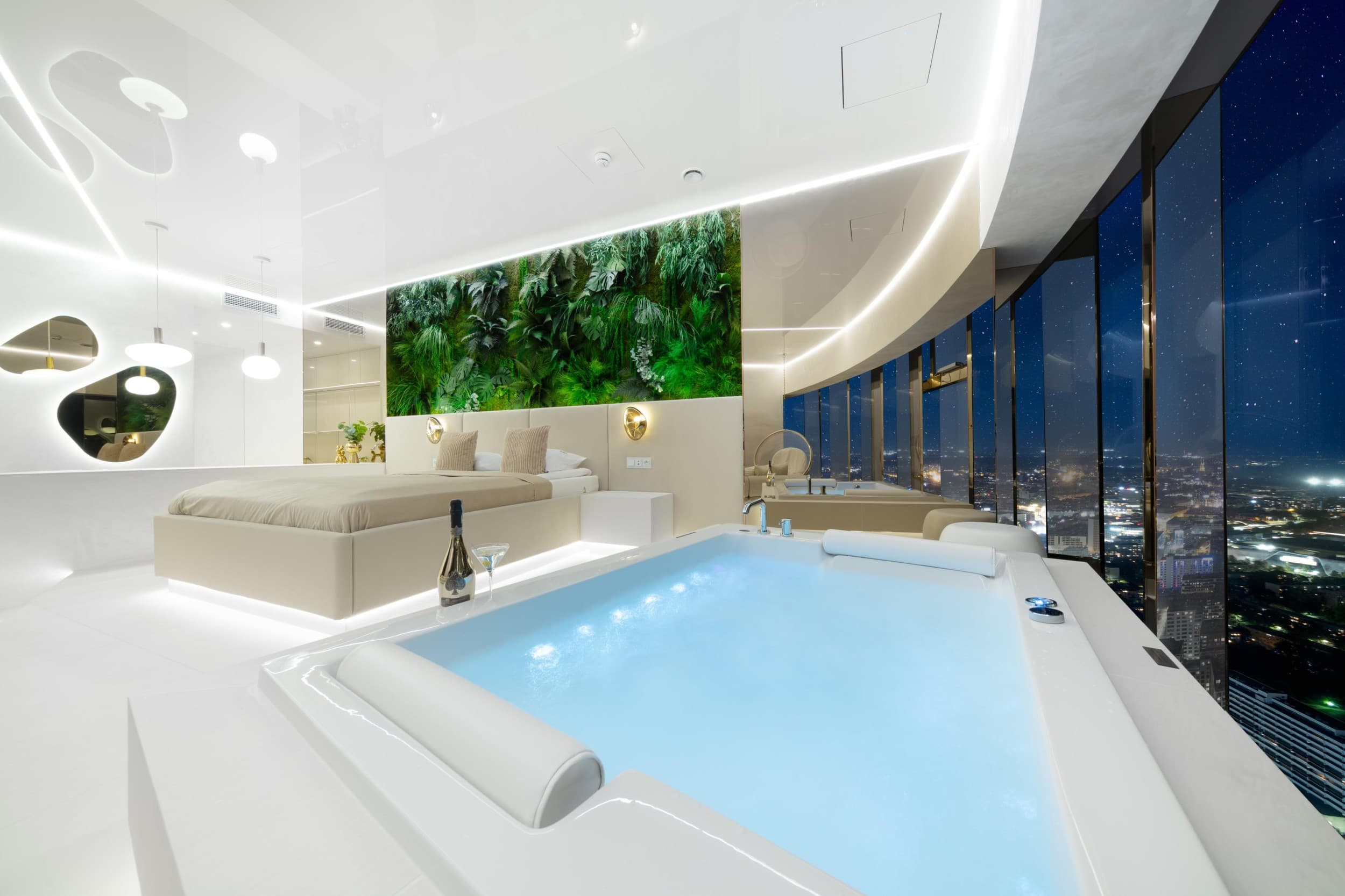 Luksusowy Pobyt w Apartamencie z Jacuzzi (1 Noc, 1-2 Osoby) | Apartamenty  Sky Tower | Wrocław