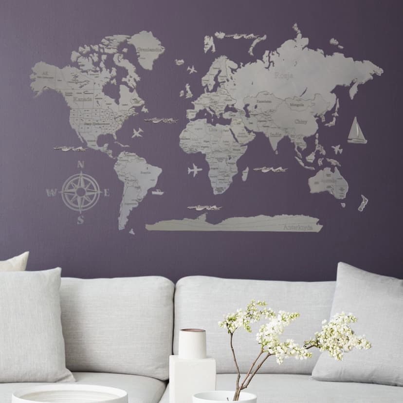 Stwórz Drewnianą Mapę Świata 2D - rozmiar L