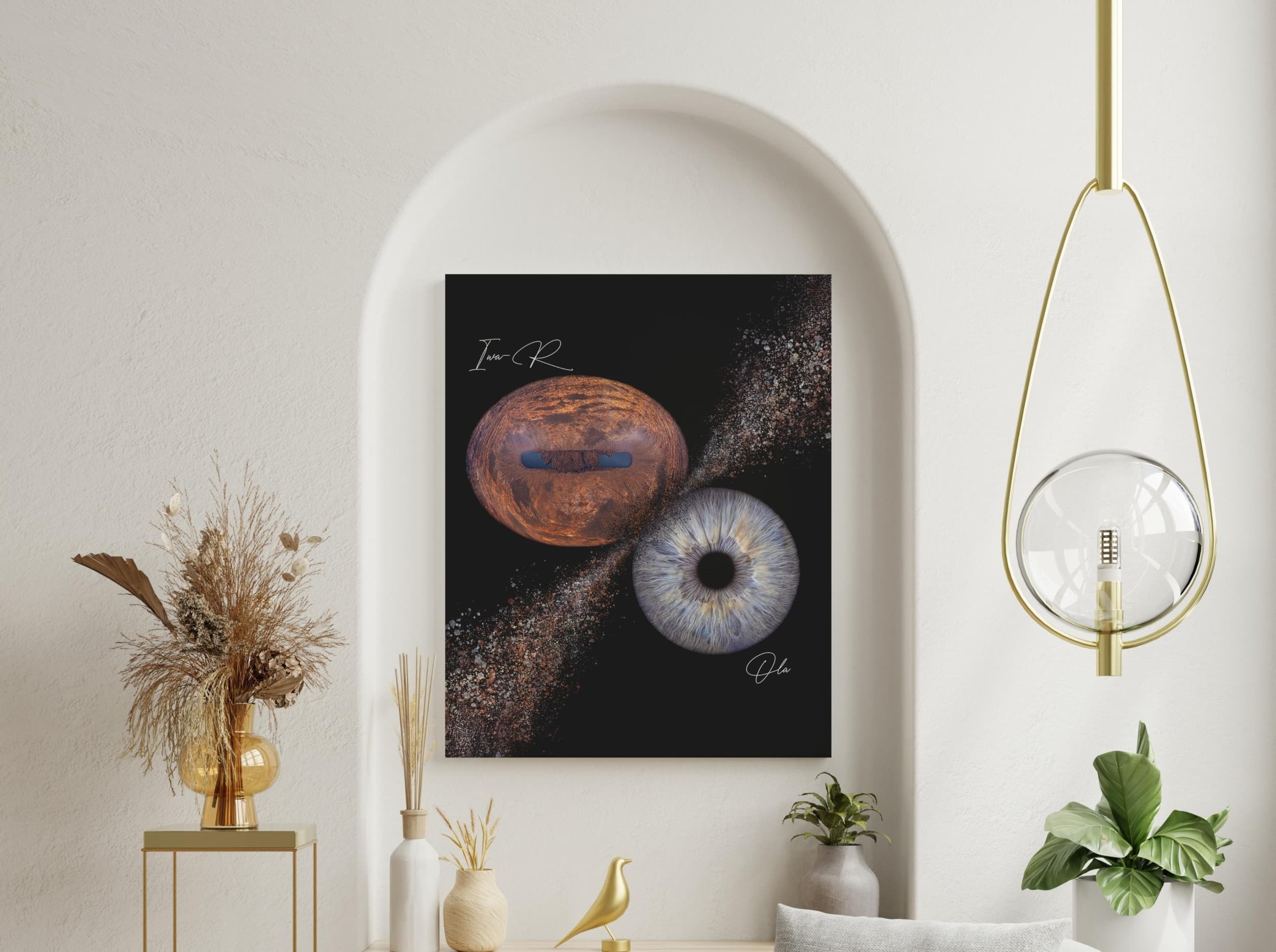 Artystyczne Zdjęcie Tęczówek Oczu z Twoim Pupilem – Format 30x30 cm | Poznań | Wyjątkowy Prezent