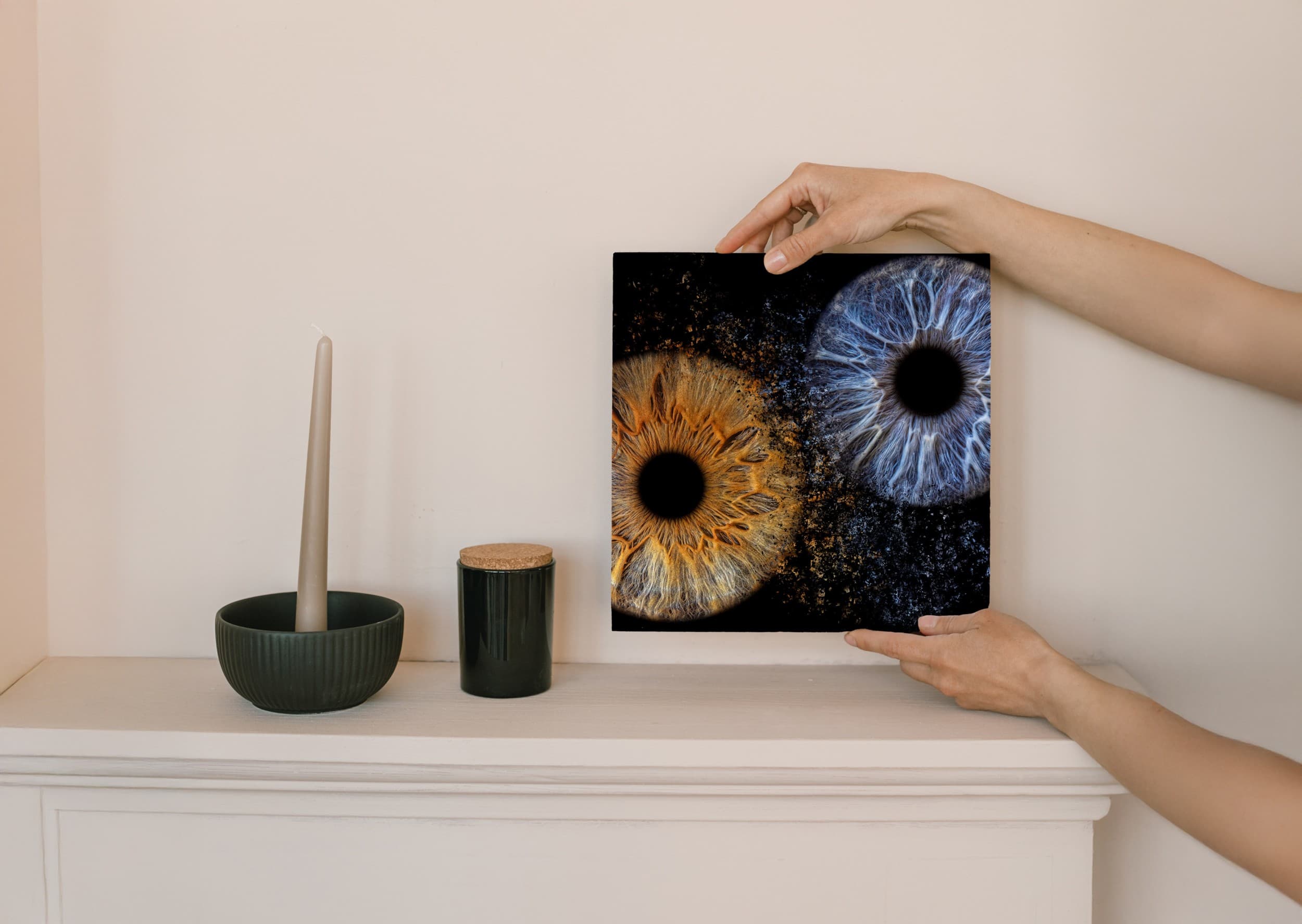 Artystyczne Zdjęcie Tęczówek Oczu dla Dwojga Premium – Format 20x20 cm | Poznań