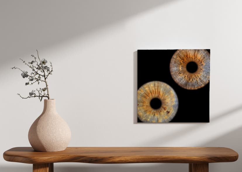 Artystyczne Zdjęcie Tęczówek Oczu dla Dwojga Premium – Format 30x30 cm | Poznań