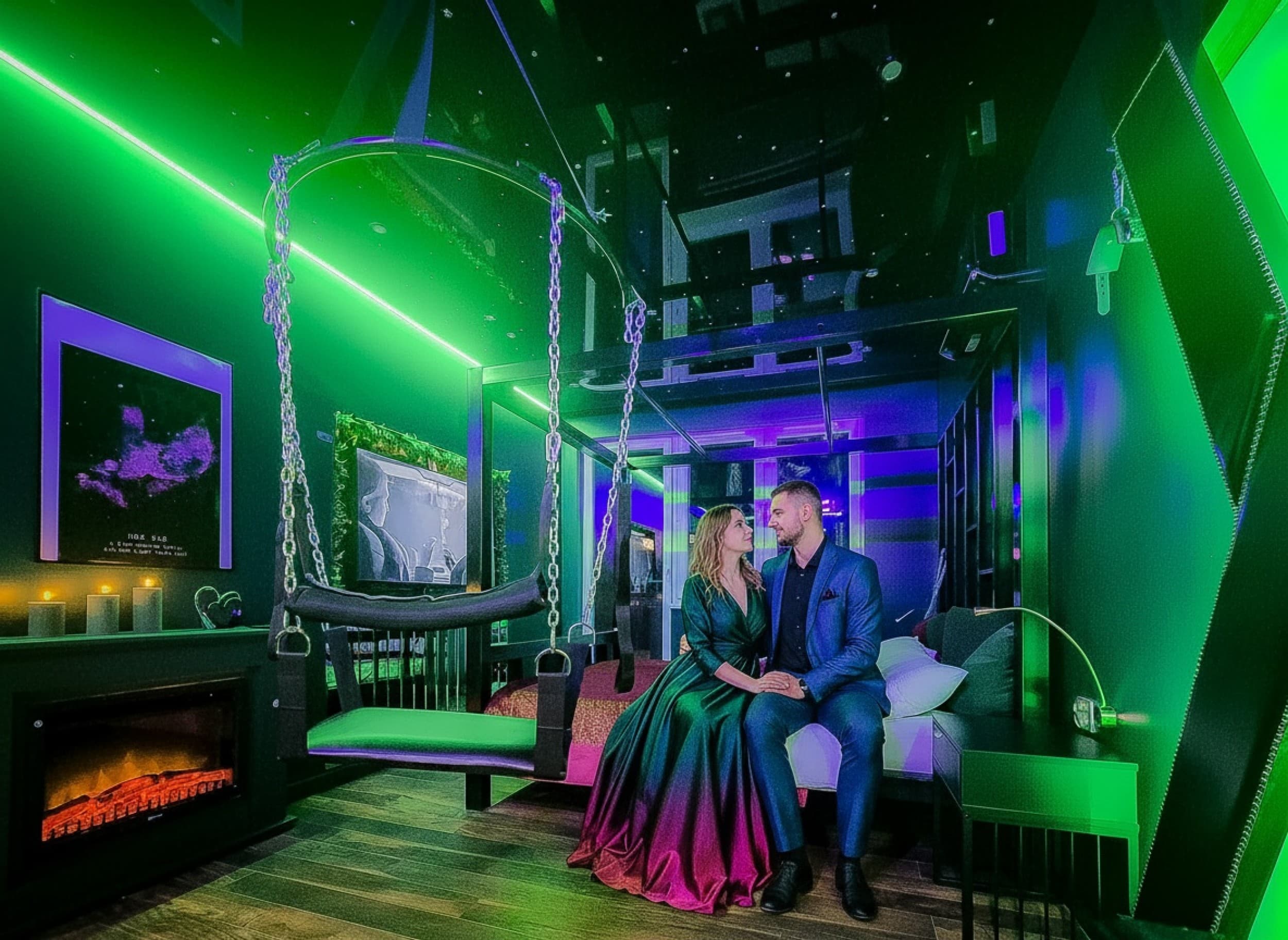 Romantyczny Pobyt w Apartamencie Green (1 Noc, 2 Osoby) | Secret Room | Toruń | Wyjątkowy Prezent