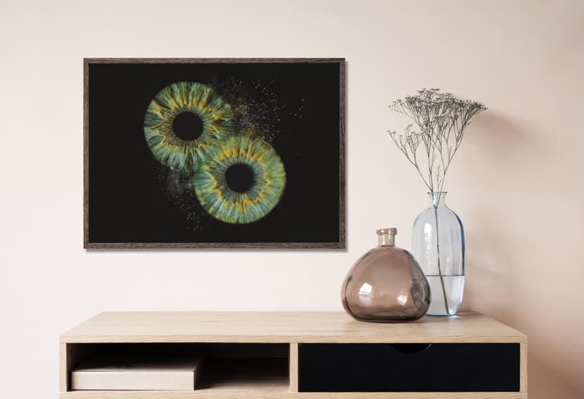 Artystyczne Zdjęcie Tęczówek Oczu dla Dwojga – Format A2 | Lublin